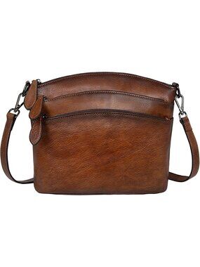 New Leather Crossbody Bags for Women Vintage Shoulder Handbag for Travel